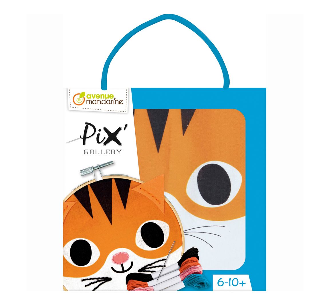 Kit Broderie Pix'Gallery pour enfant - Chat