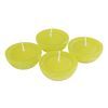 Schwimmkerzen Rustic "Groß", 4 Stück Limone
