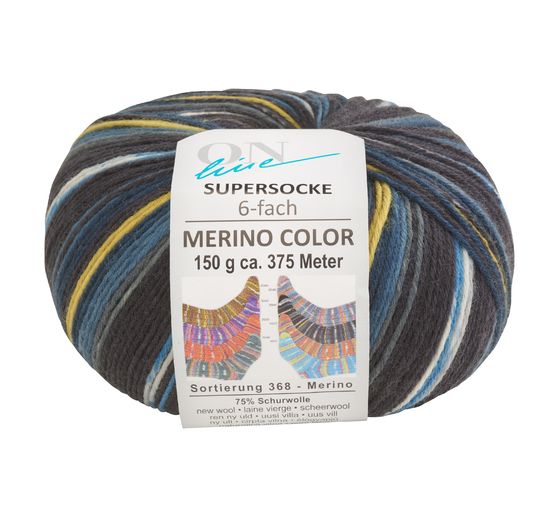 ONline Wolle "Supersocke Merino Color, Sortierung 368"