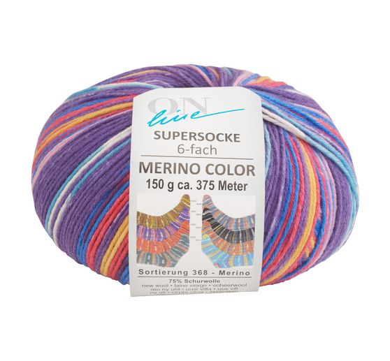 ONline Wolle "Supersocke Merino Color, Sortierung 368"