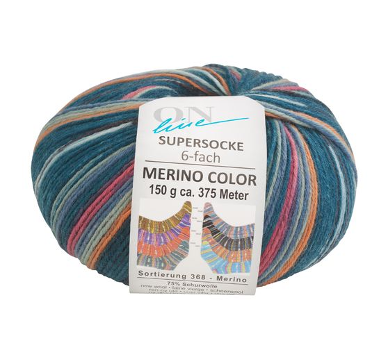 ONline Wolle "Supersocke Merino Color, Sortierung 368"