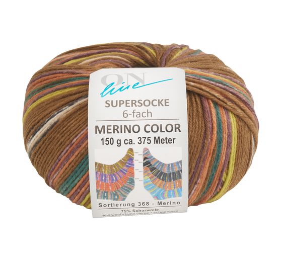 ONline Wolle "Supersocke Merino Color, Sortierung 368"