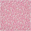 Motiv-Stoff Leinenoptik "Blattwerk" Ruby