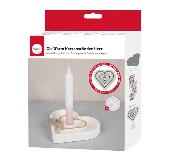 Silikon Gießform "Kerzenständer" inkl. Einleger