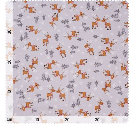 Baumwoll-Stoff "Red Nose Reindeer"