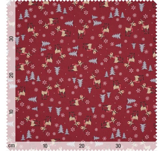 Baumwoll-Stoff "Red Nose Reindeer"