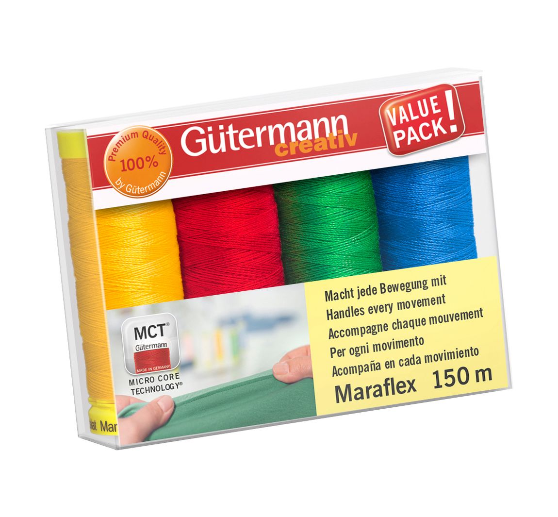 Nähfaden-Set Maraflex, 4 Spulen - Bunt, Farbe 2