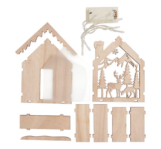 VBS Wooden building kit "House of Lights", incl. lighting