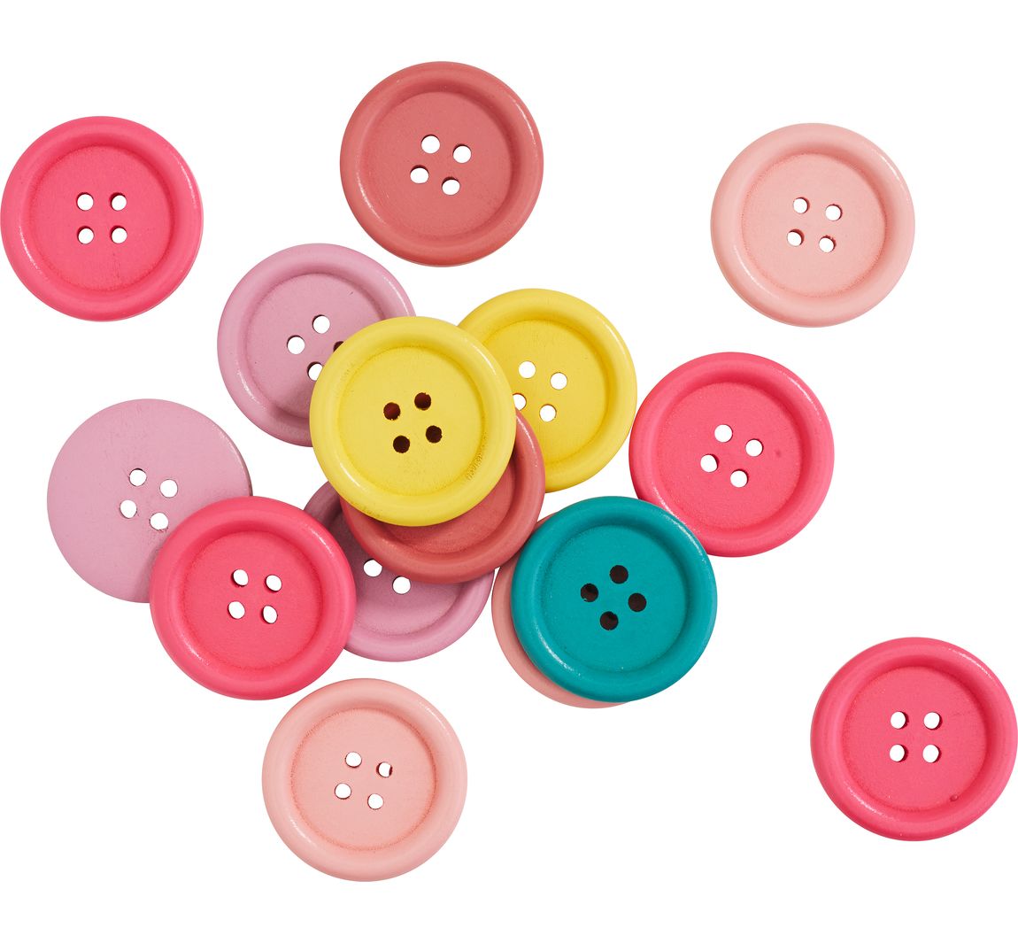 VBS Holzknöpfe "Pastellmix" - Ø 2,5 cm