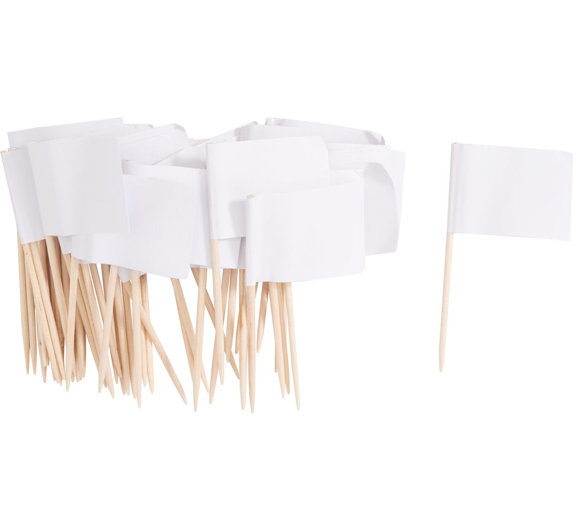 VBS Fähnchen mit Holzstiel - 50 Stück