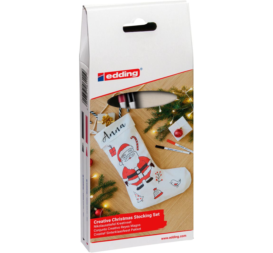edding Nikolaus-Set - Schwarz/Rot