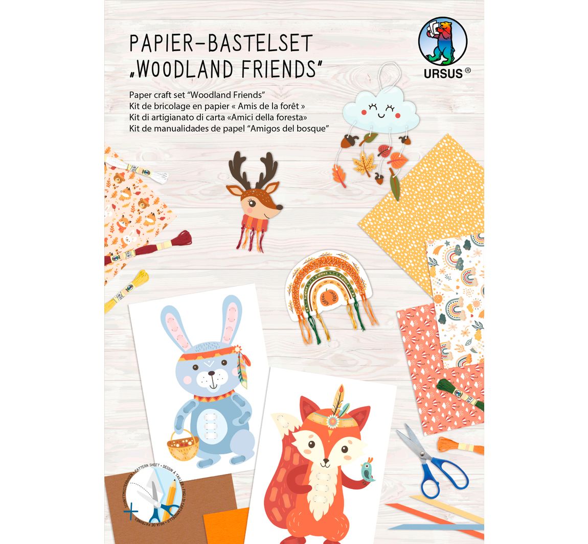 Papier-Bastelset - Woodland Friends