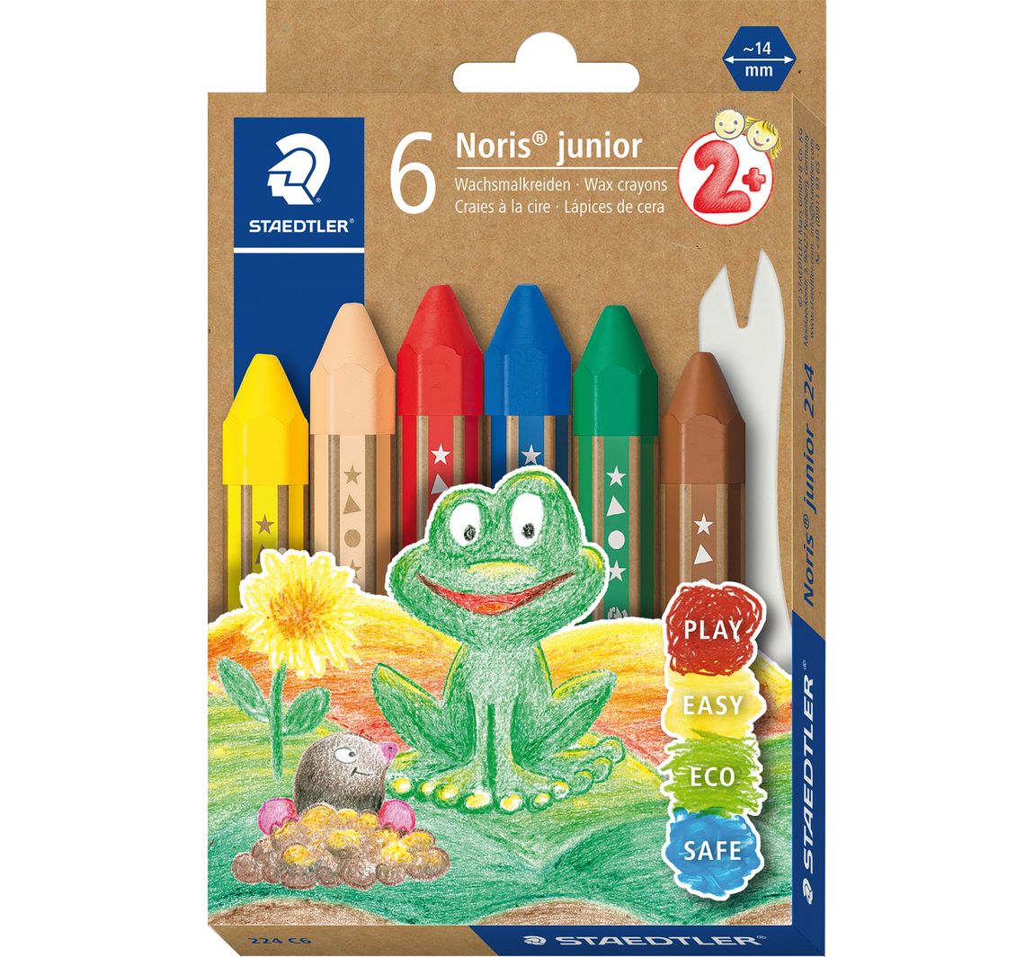 Noris junior Wachsmalkreide - 6 Farben
