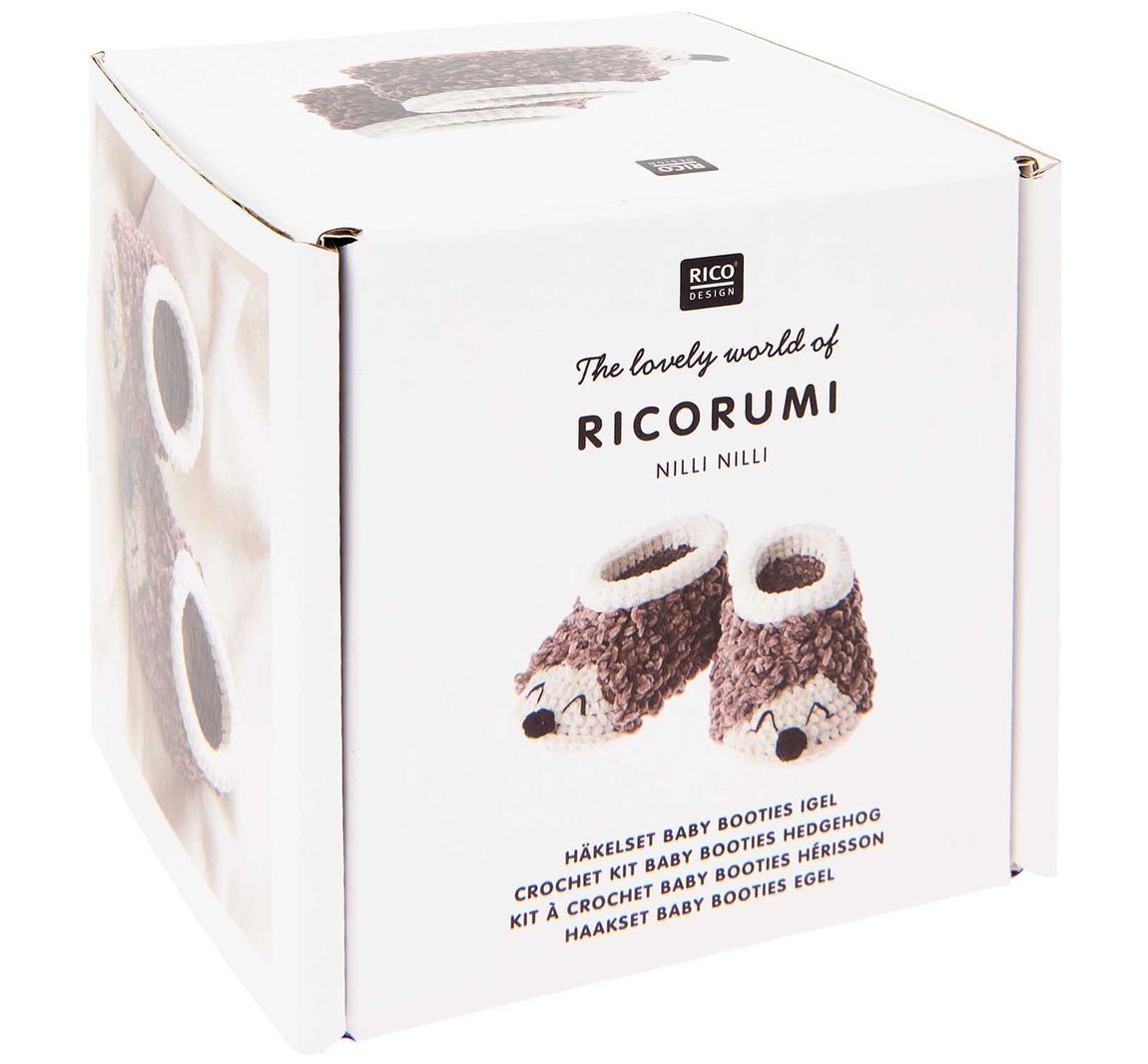 Rico Design Ricorumi Häkelset "Baby Booties" - Igel