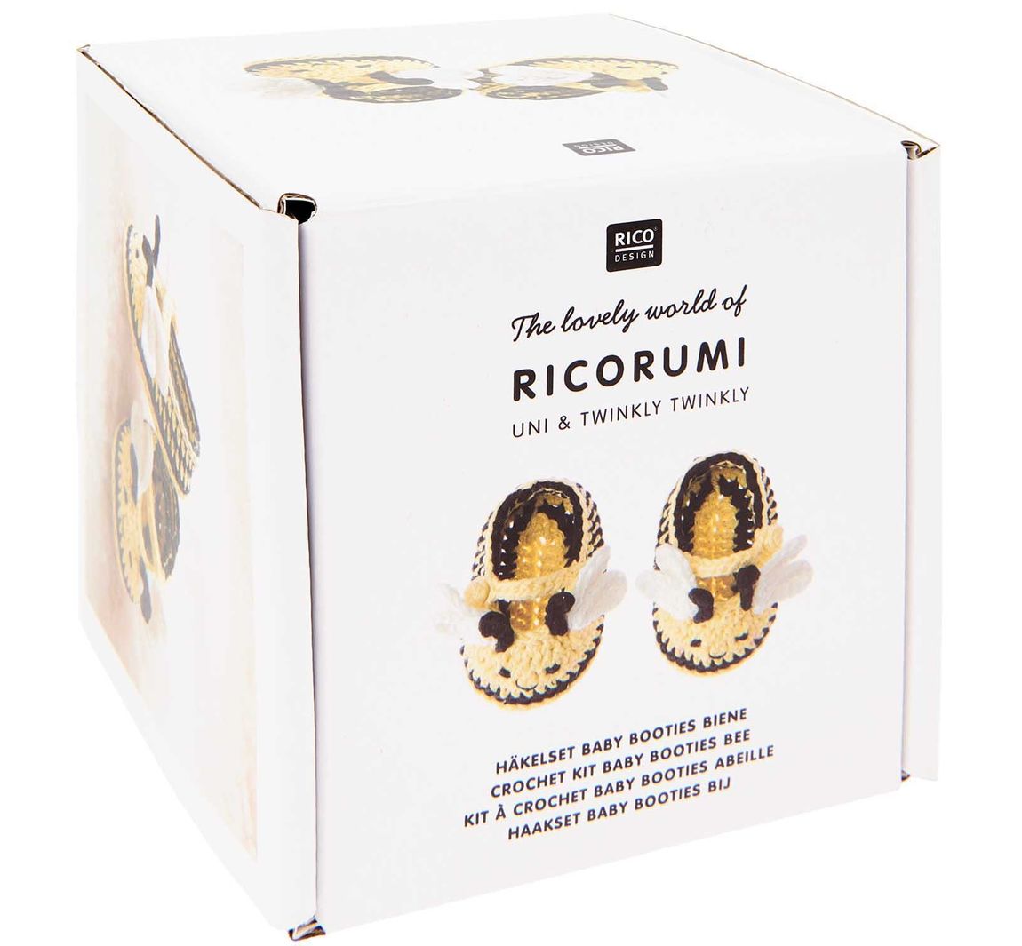 Rico Design Ricorumi Häkelset "Baby Booties" - Biene