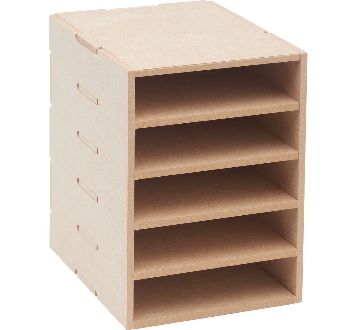 VBS Regalbox "Flexio" - Half Box - 5 Fächer