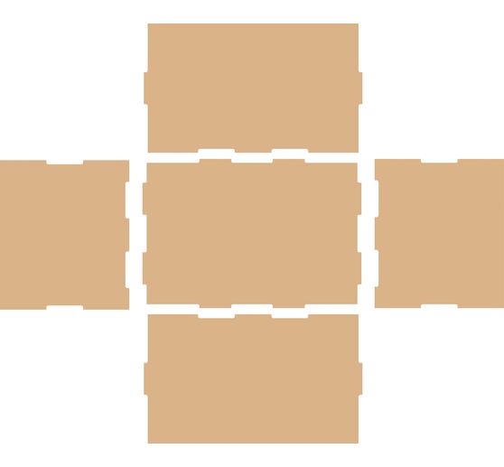 Flexio "Box", 5-pieces, MDF wood