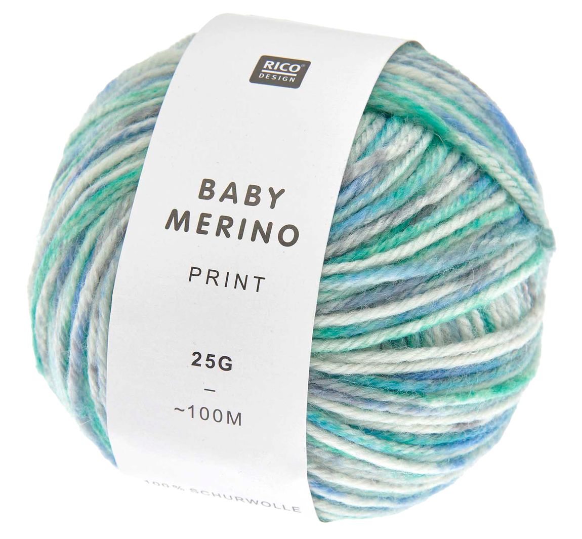 Rico Design "Baby Merino Print" - Aqua