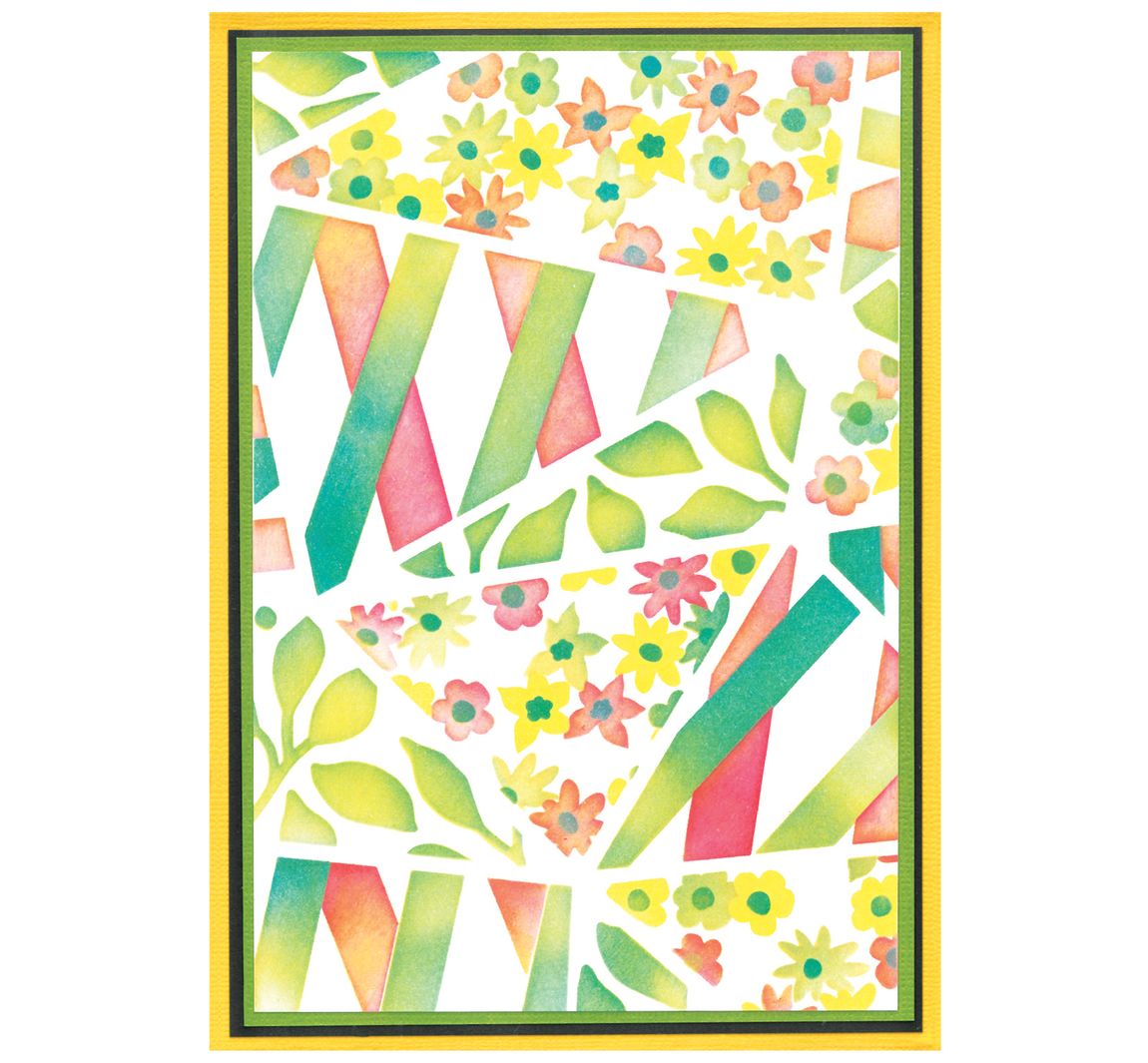 Sizzix Layered Stencils by Stacey Park - Fragmented Floral #2