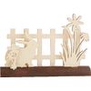 VBS Holz-Steckmotiv auf Baumstamm Hase am Gartenzaun