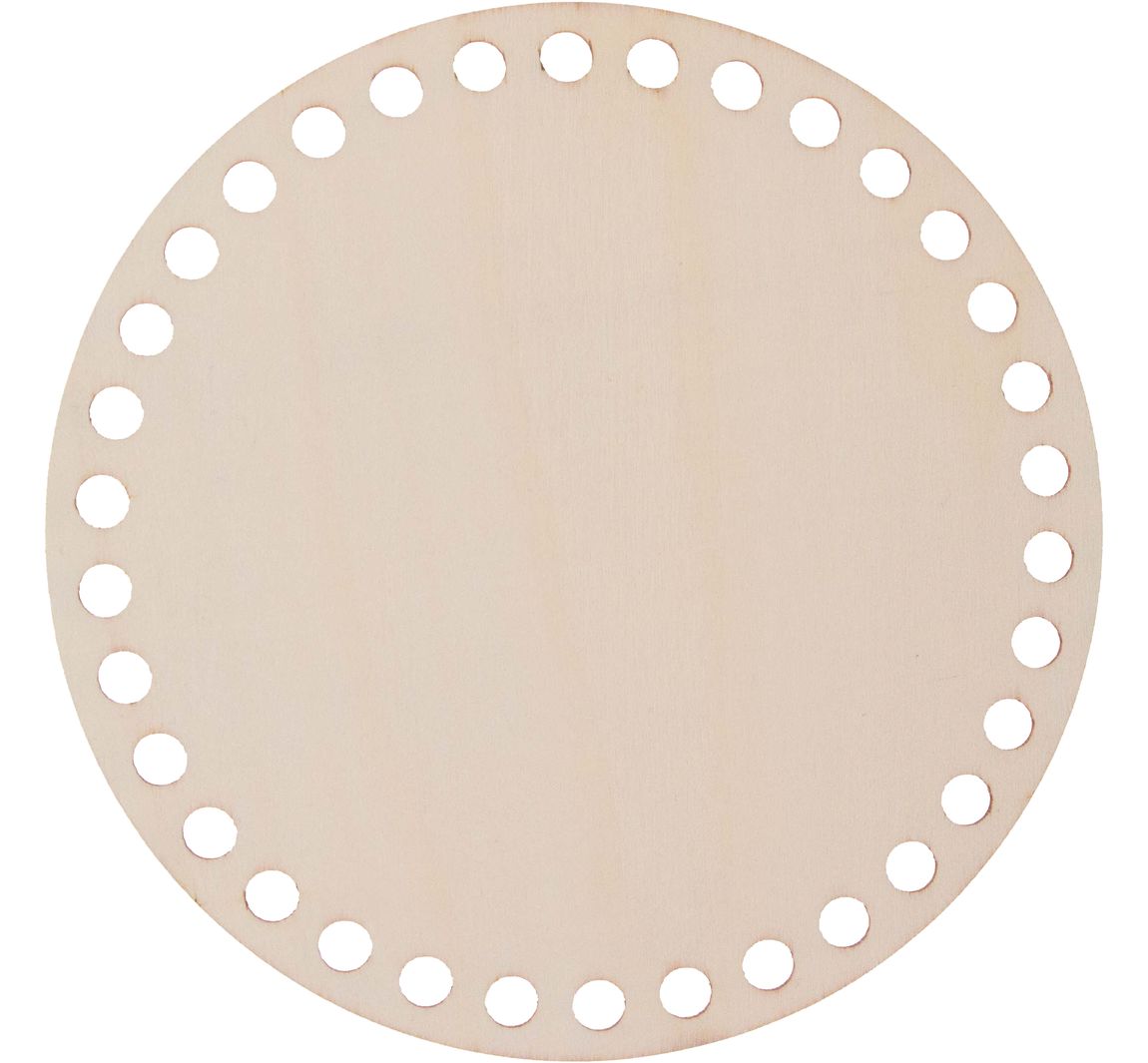 Holzboden für Häkelkorb "Rund" - 15 cm