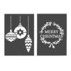 Schablonen-Set, 2-teilig Merry Christmas
