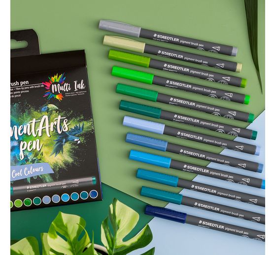 STAEDTLER Pigment brush pen, 12er-Set