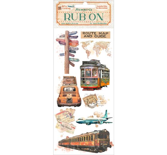 Rub On Transfer foil "Art of Travelling"