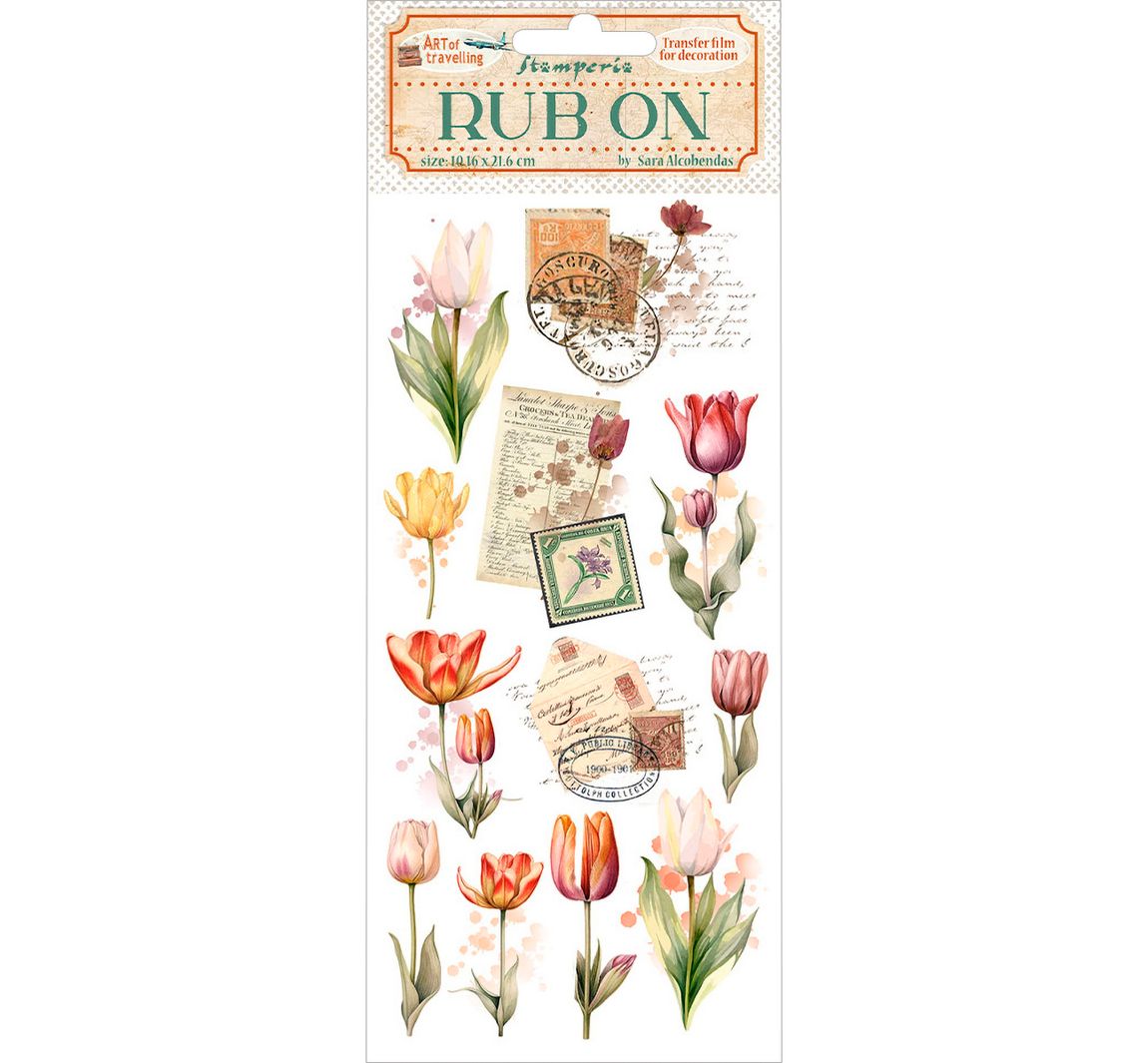 Rub On Transferfolie Art of Travelling - Tulips