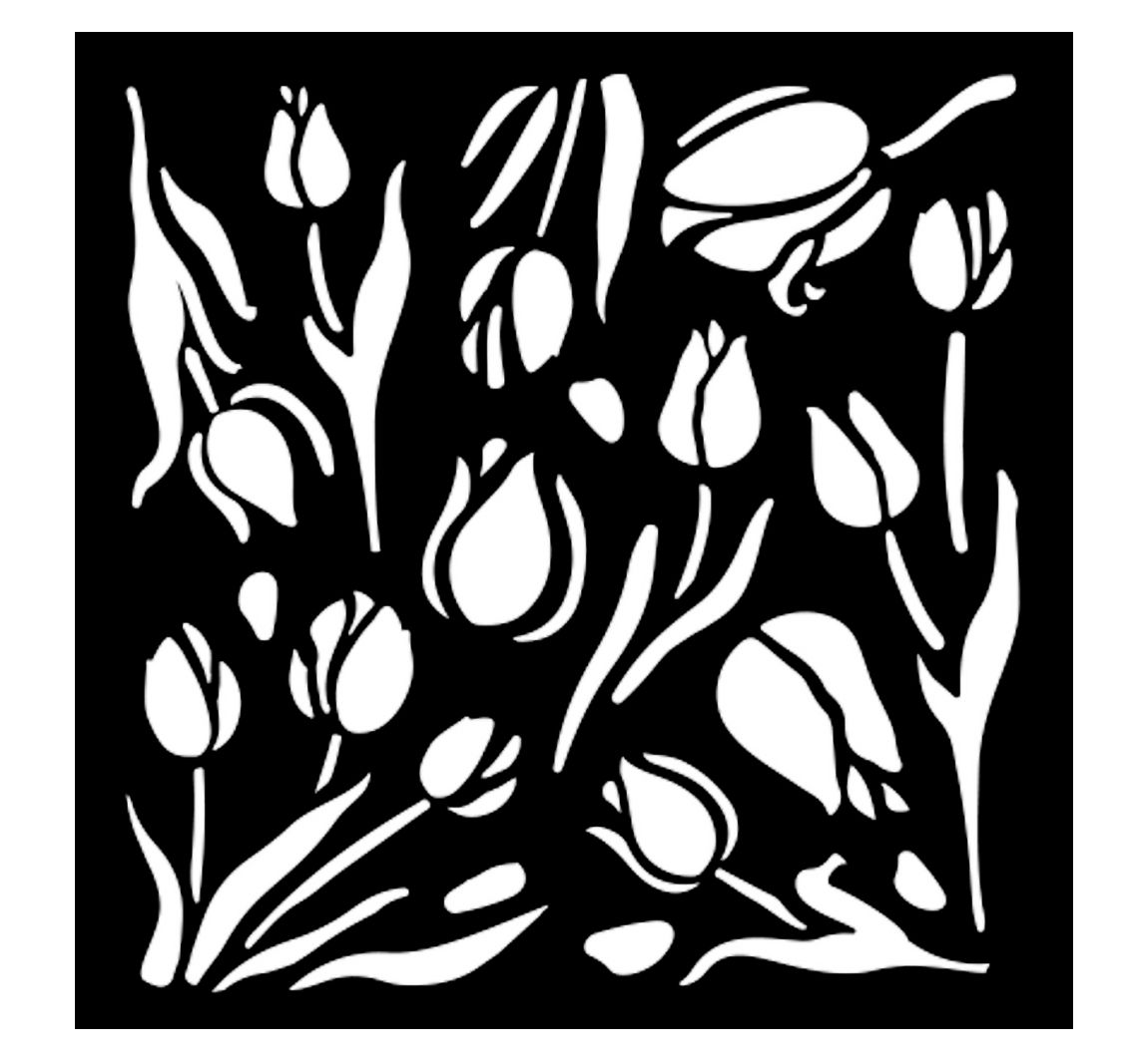 Schablone Art of Travelling - Tulips