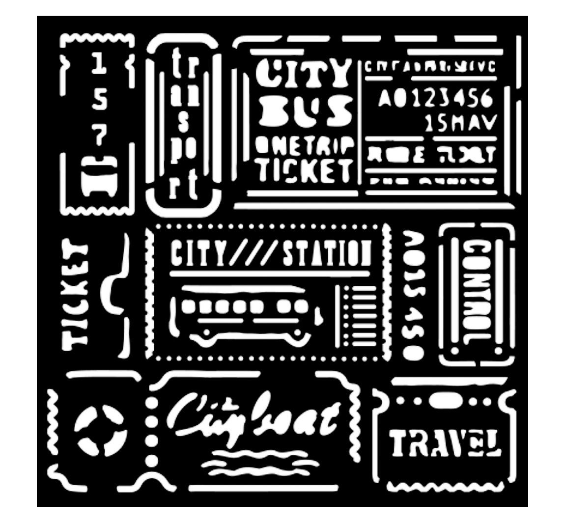 Schablone Art of Travelling - Tickets