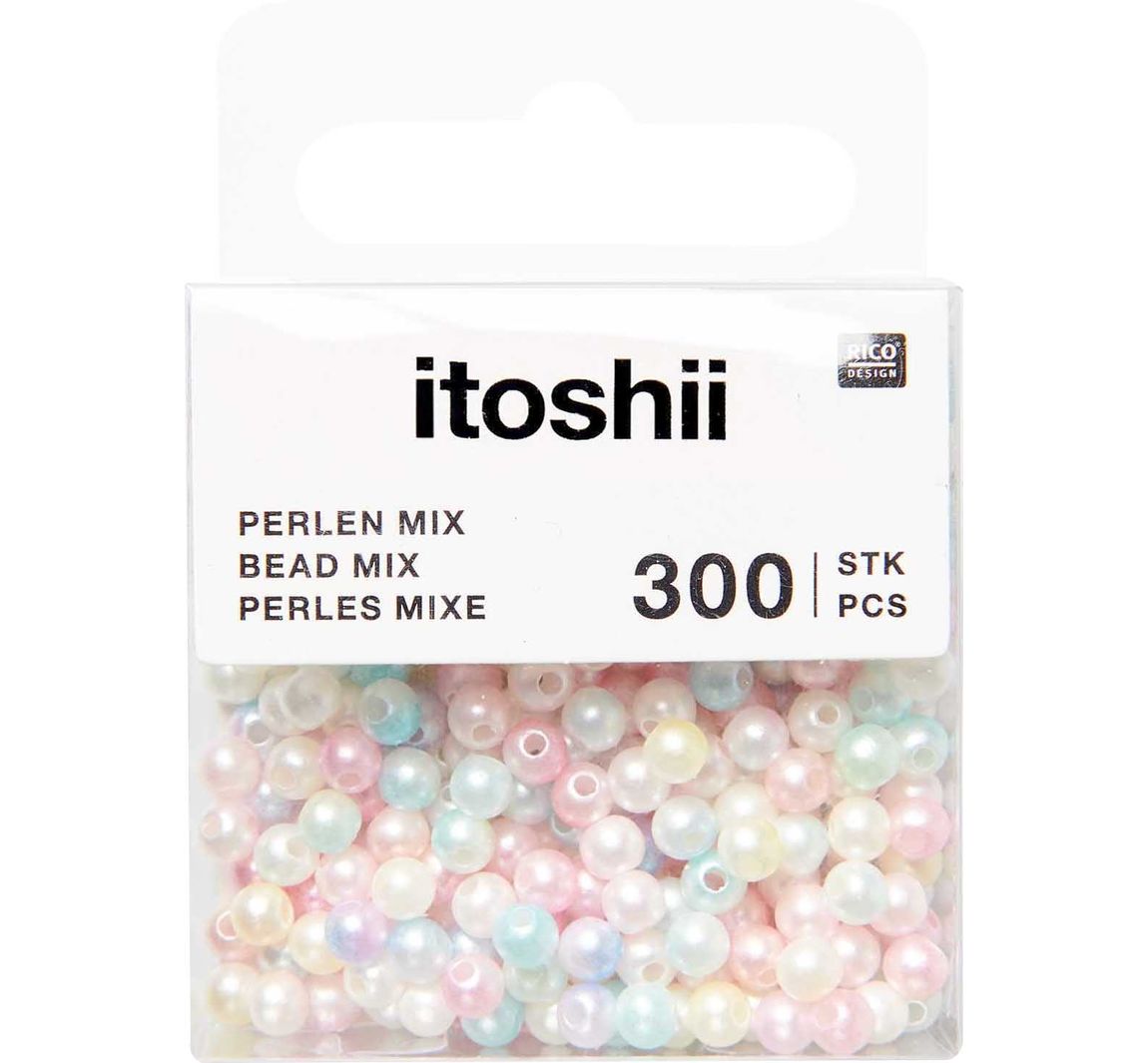 itoshii Perlen, 4 mm - Rainbow Pearl Mix