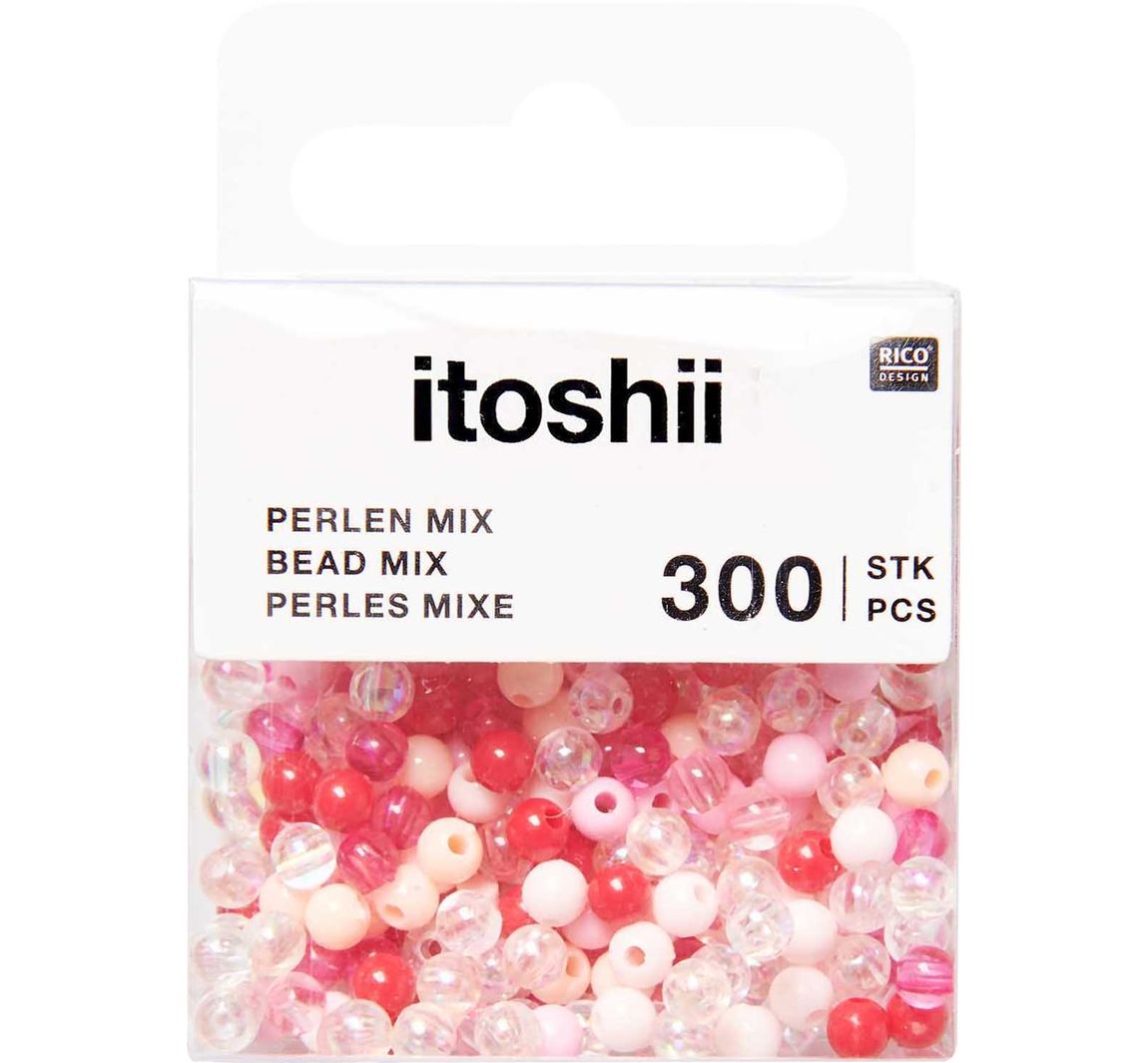itoshii Perlen, 4 mm - Rosa-Mix