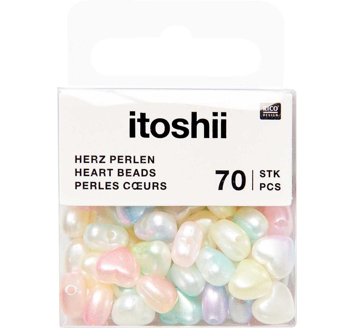 itoshii Perlen, Herzen - Rainbow Pearl Mix