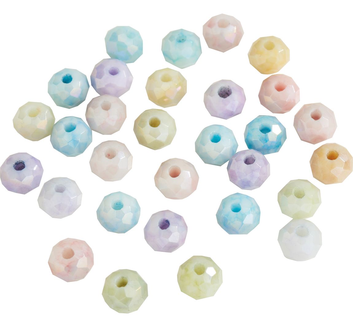 Pracht Glasschliffperlen - Pastell-Mix