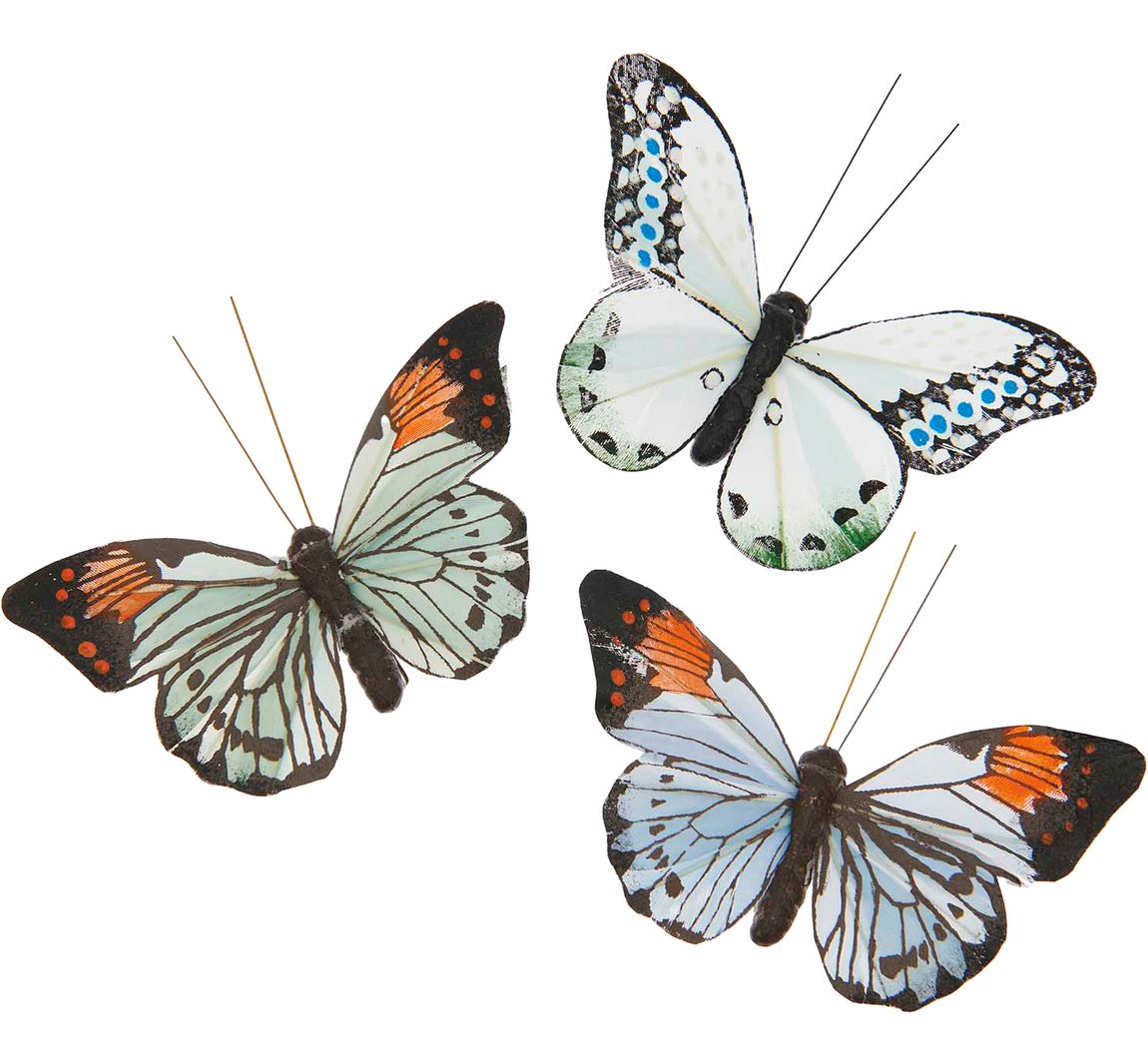 Rico Design "Schmetterling mit Clip" - Blau-Grün