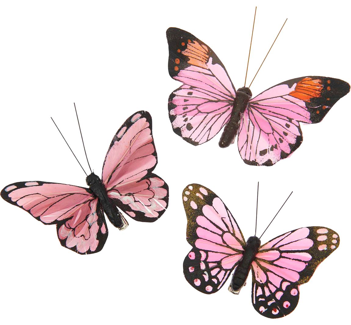 Rico Design "Schmetterling mit Clip" - Rosatöne