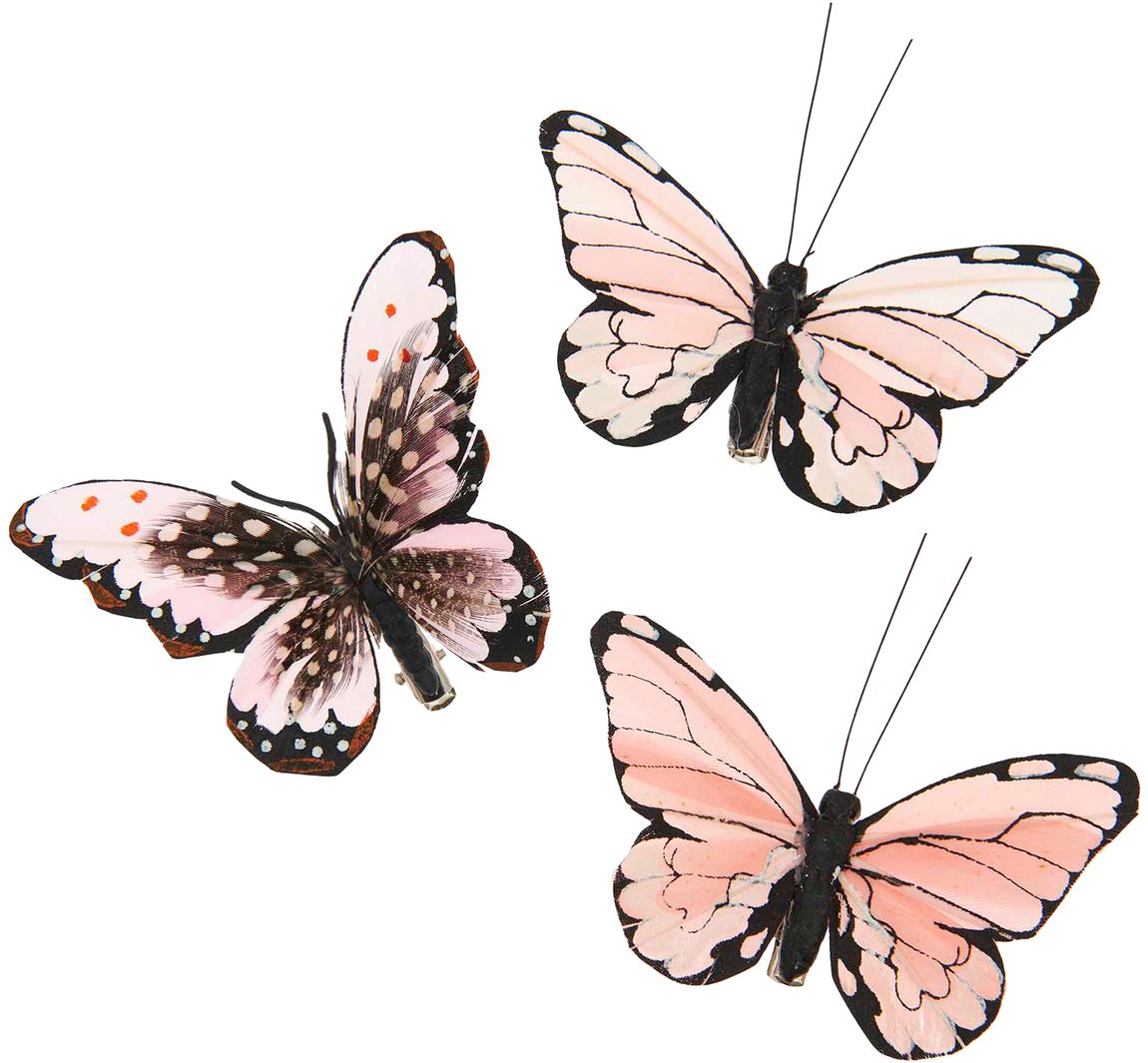 Rico Design "Schmetterling mit Clip" - Altrosatöne