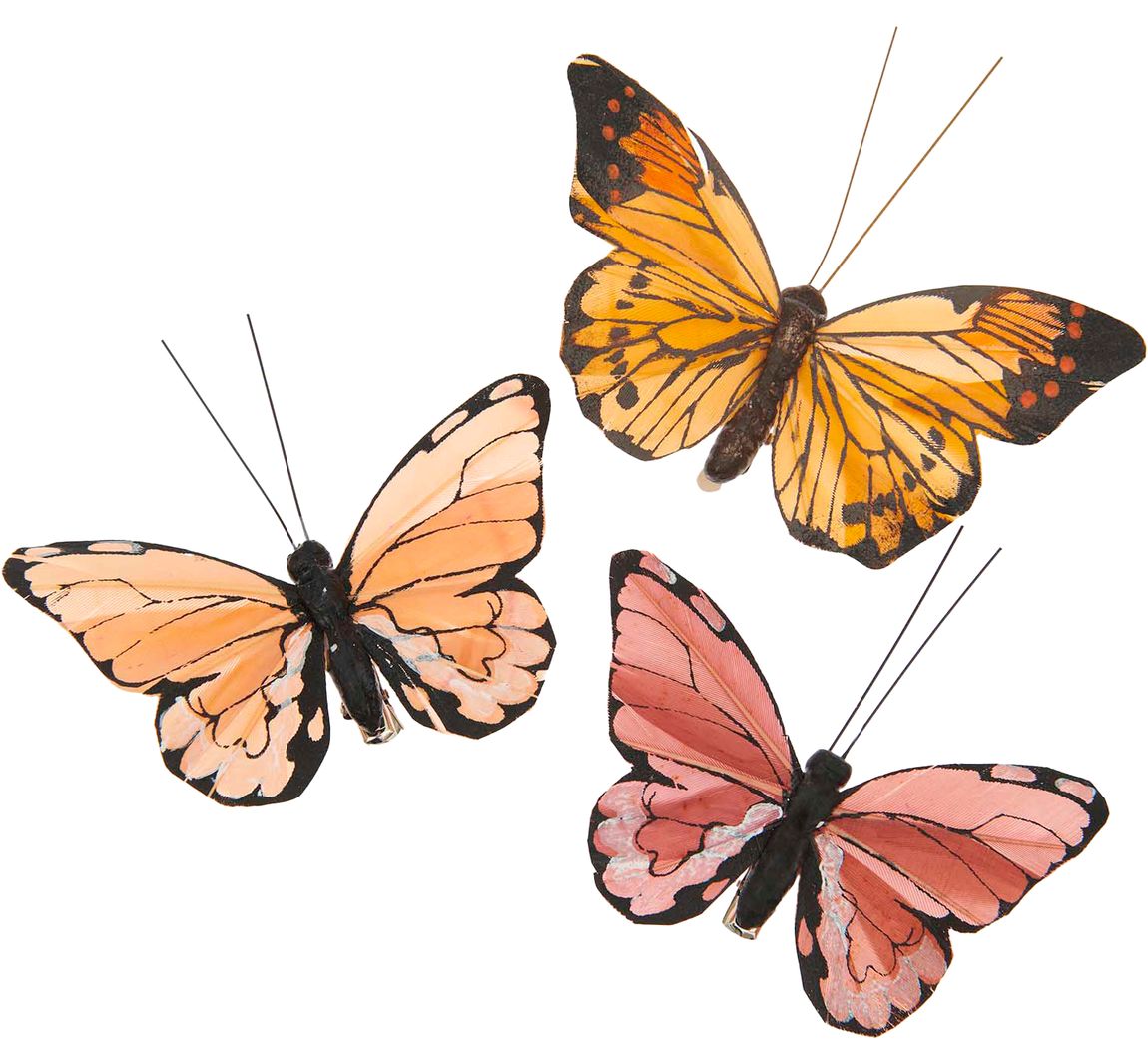 Rico Design "Schmetterling mit Clip" - Apricottöne