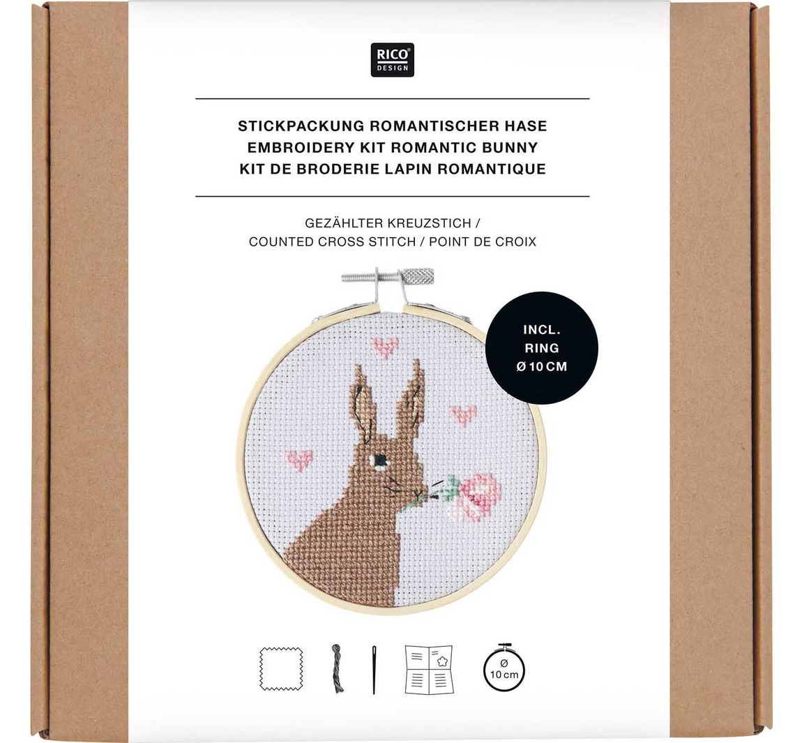 Rico Design Stickpackung - Romantischer Hase