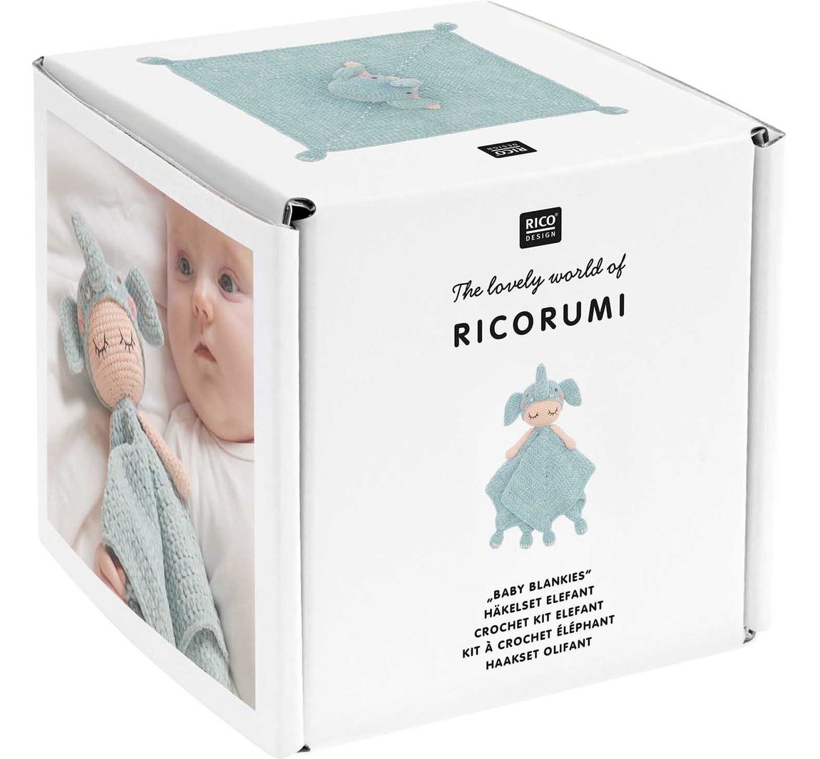Rico Design Ricorumi Häkelset "Baby Blankies" - Elefant