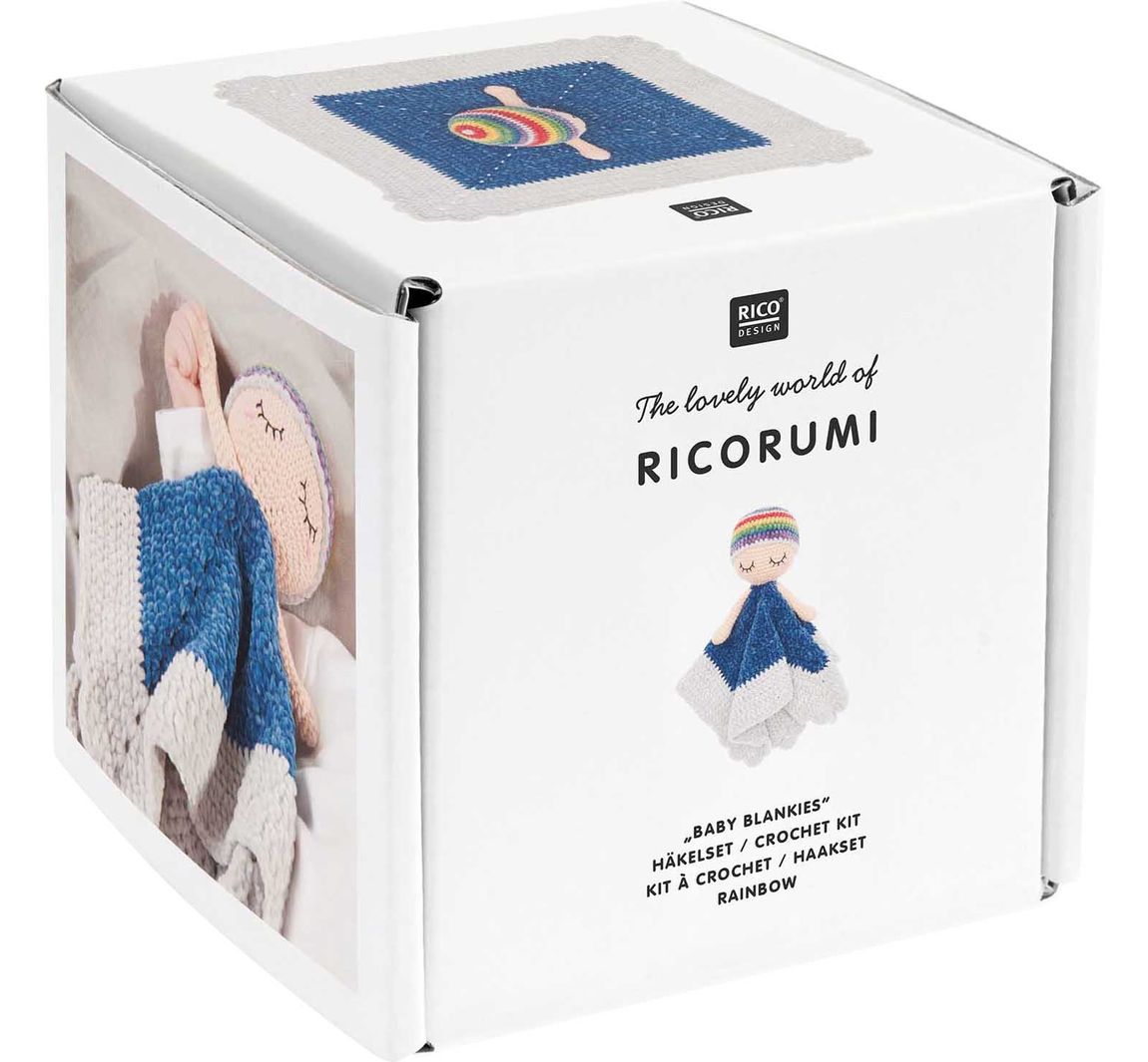 Rico Design Ricorumi Häkelset "Baby Blankies" - Rainbow
