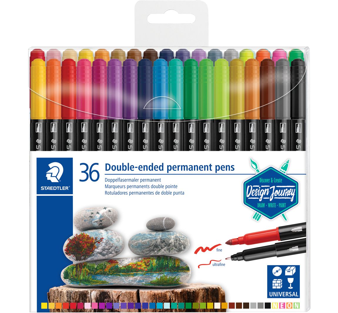 Staedtler Doppelfasermaler permanent - 36 Stück