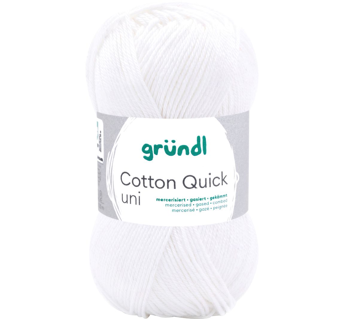 Gründl Wolle "Cotton Quick uni" - Farbe 01