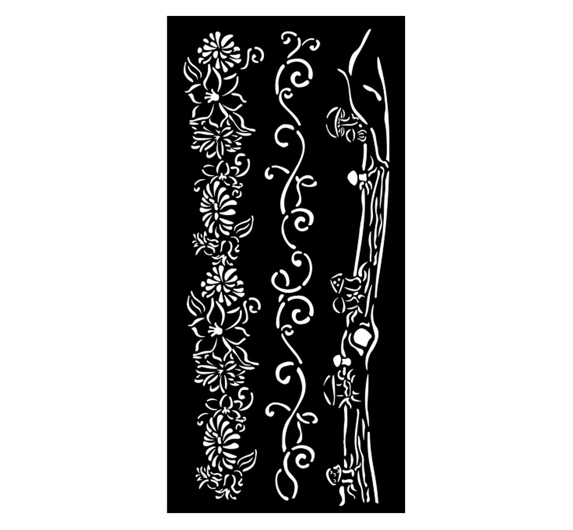 Stamperia Schablone "Hidden Grove", 12 X 25 Cm - 3 Borders