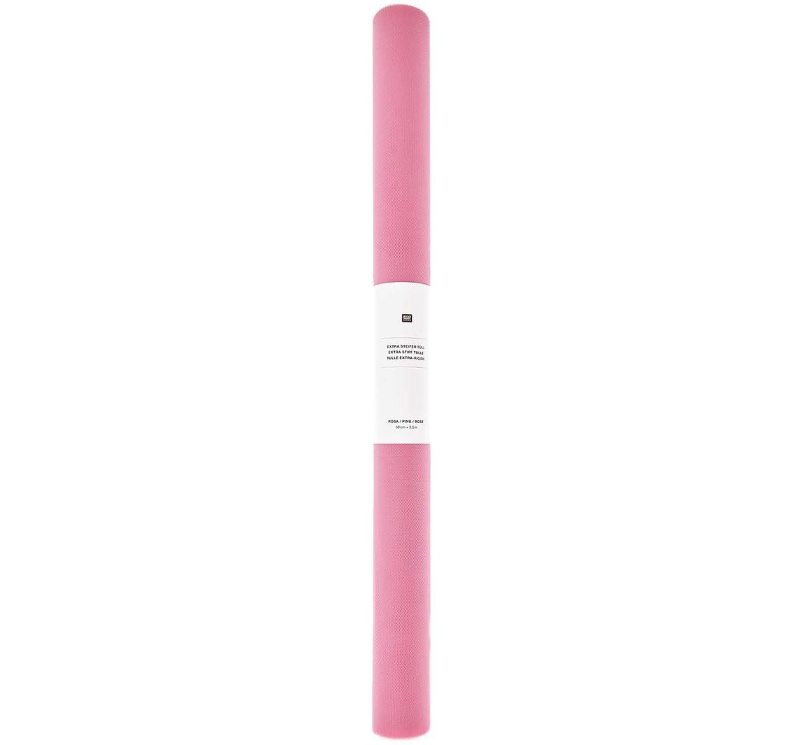 Tüll, extra steif - Rosa