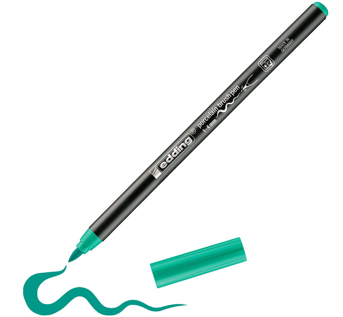 edding 4200 Porcelain brushpen - Jadegrün
