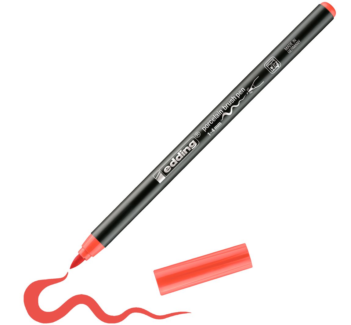 edding 4200 Porcelain brushpen - Korallenrot