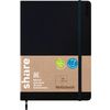 share Notizbuch A5, blanko Schwarz