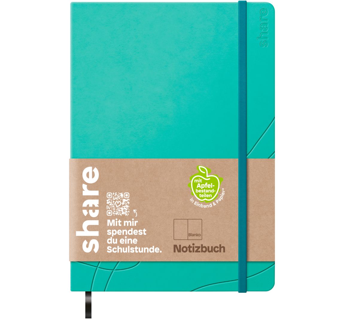 share Notizbuch, blanko - Türkis